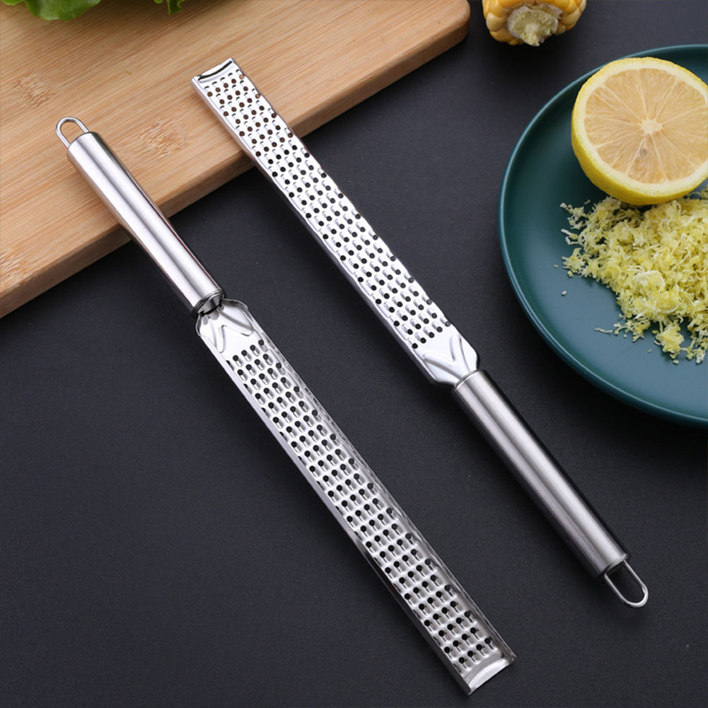 Kitchen Gadgets Hacks - 20 センチメートルキッチンおろし金レモン柑橘類の皮むき器生姜ニンニクロングチョコレートおろし金チーズスパイスステンレス鋼おろし金キッチン