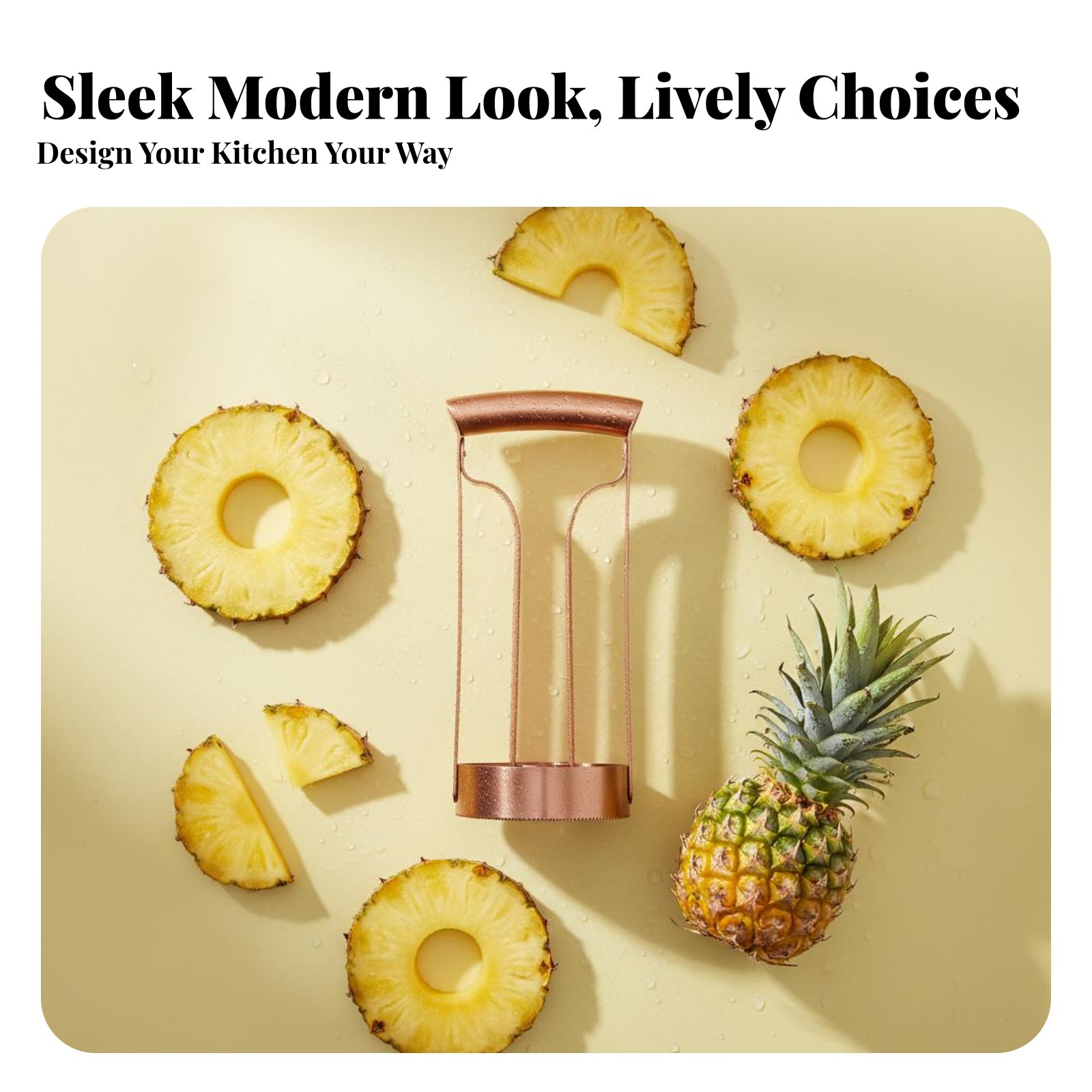 Kitchen Gadgets Usa - ステンレス製パイナップルカッター 芯抜き・スライス用 ステンレス製パイナップルカッター キッチンガジェット 使いやすい 省力化