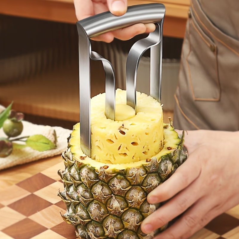 Kitchen Gadgets Usa - パイナップルピーラー パイナップルコアラー スライサー ステンレス製フルーツカッター 簡単スライサー ピーラー