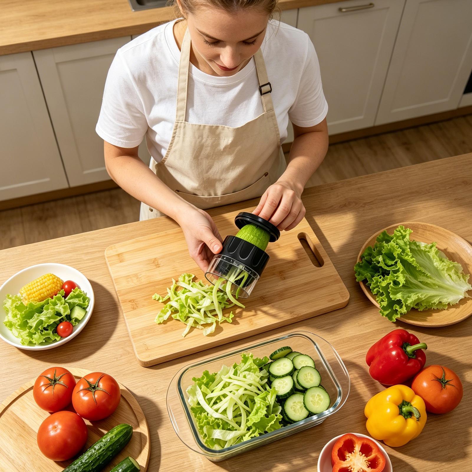 Spiralizer Vegetable Noodle - 野菜スパイラライザー 調節可能 食洗機対応 スパイラルキッチンツール ズッキーニスライサー ヌードルメーカー