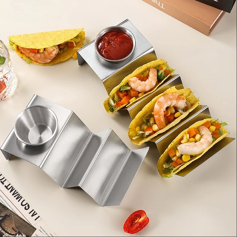 Kitchen Gadgets Of 2025 - 2025年 ホットステンレス製 タコホルダー メキシカンロールラック W型パンケーキラック タコケーキラック