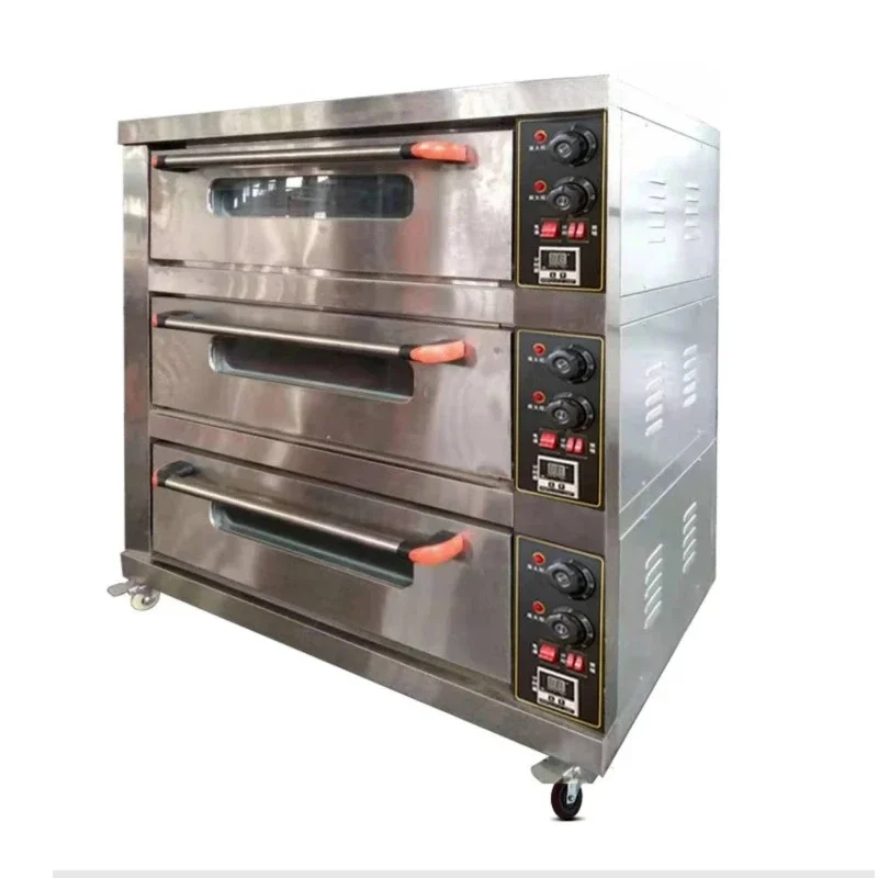 Pizza Stone Baking - 電気オーブン業務用大容量ピザケーキパン焼き三層プレート付き