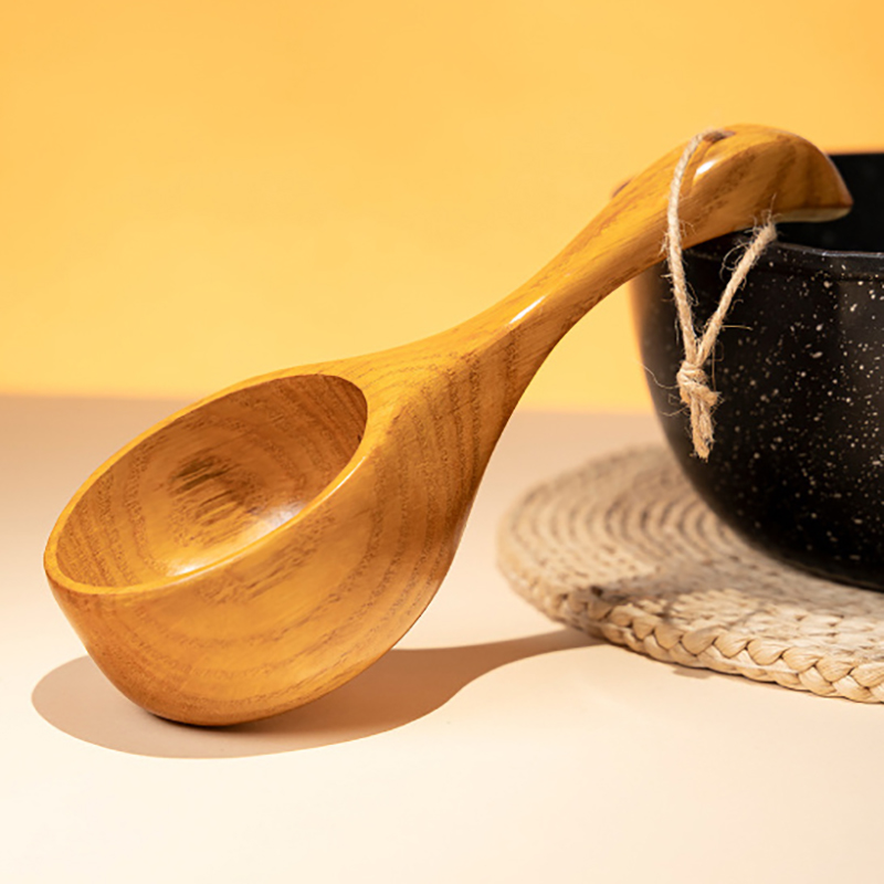 Kitchen Gadgets Japanese - 日本の木製キッチンガジェット大型スープレードル日本ショートハンドルお粥スプーンスープレードルキッチンアクセサリー