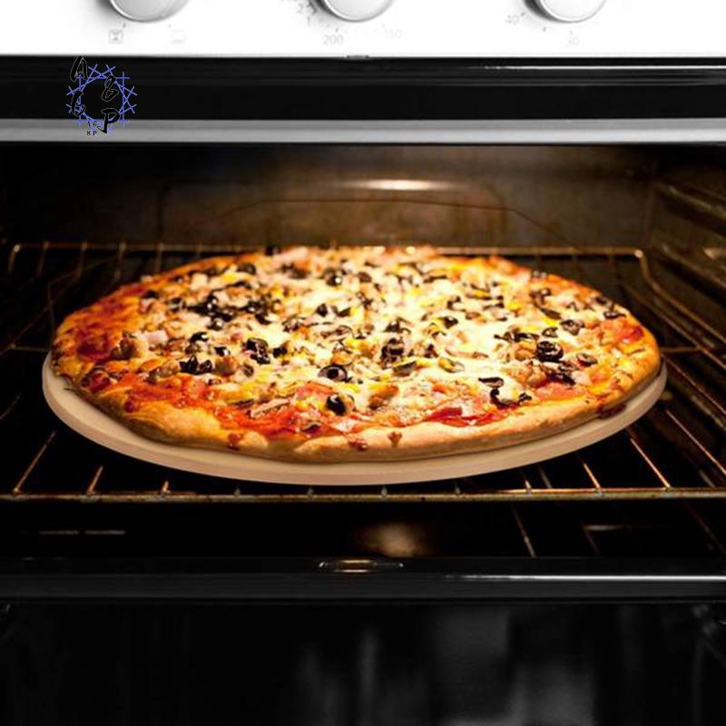 Pizza Stone Baking - A68P-ピザストーン 15インチ丸型ベーキングストーン パン、ピザ、グリル用 炊き焼き、BBQ、グリル用ストーン