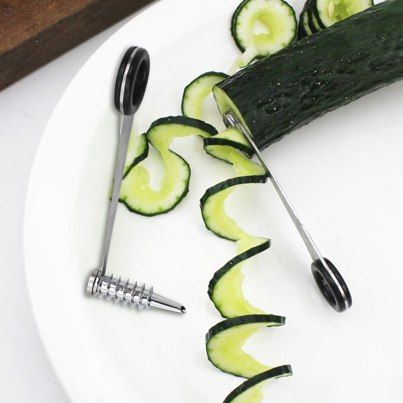 Spiralizer Vegetable Noodle - スパイラルスライサーブレード ハンドヘルドキッチンツール キュウリ ニンジン ジャガイモ 野菜スパイラルナイフ