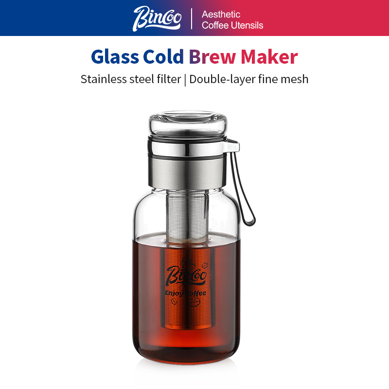 Stainless Steel Strainer - ビンクー コールドブリューコーヒーメーカー アイスコーヒーメーカー ステンレス製ロングティーインフューザー付き 気密コールドブリューピッチャー