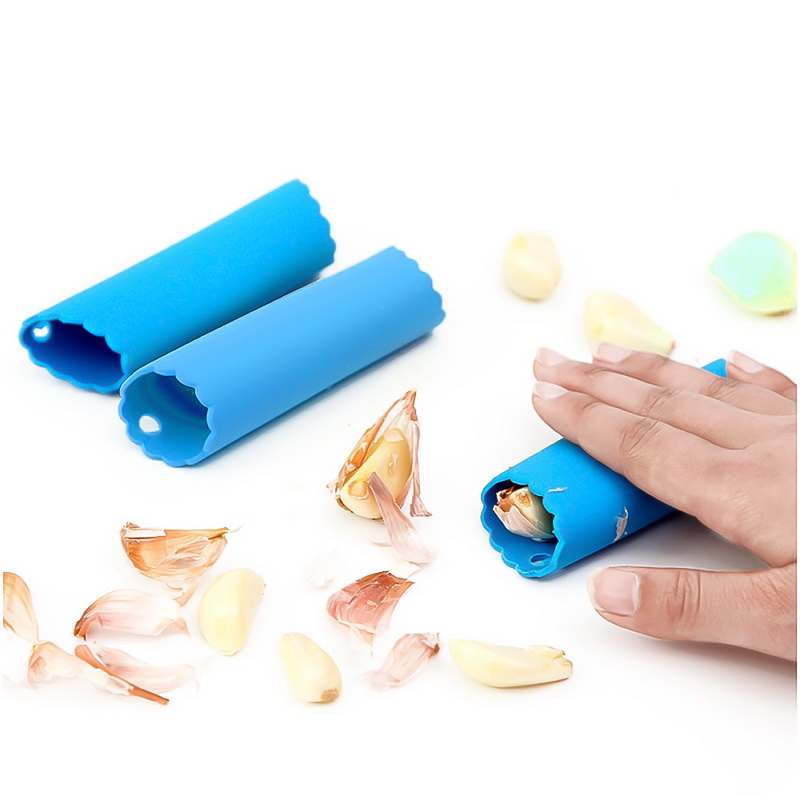 Kitchen Gadgets Hacks - 1pc マジックシリコーンニンニクの皮むき器野菜の皮簡単ピーラーニンニクストリッパーチューブ剥離キッチンツールドロップシッピング