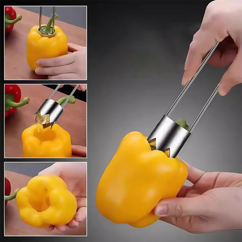 ステンレス鋼フルーツコアリムーバーアップル梨ピーマンピッター - Kitchen Gadgets Usa のレビューと価格