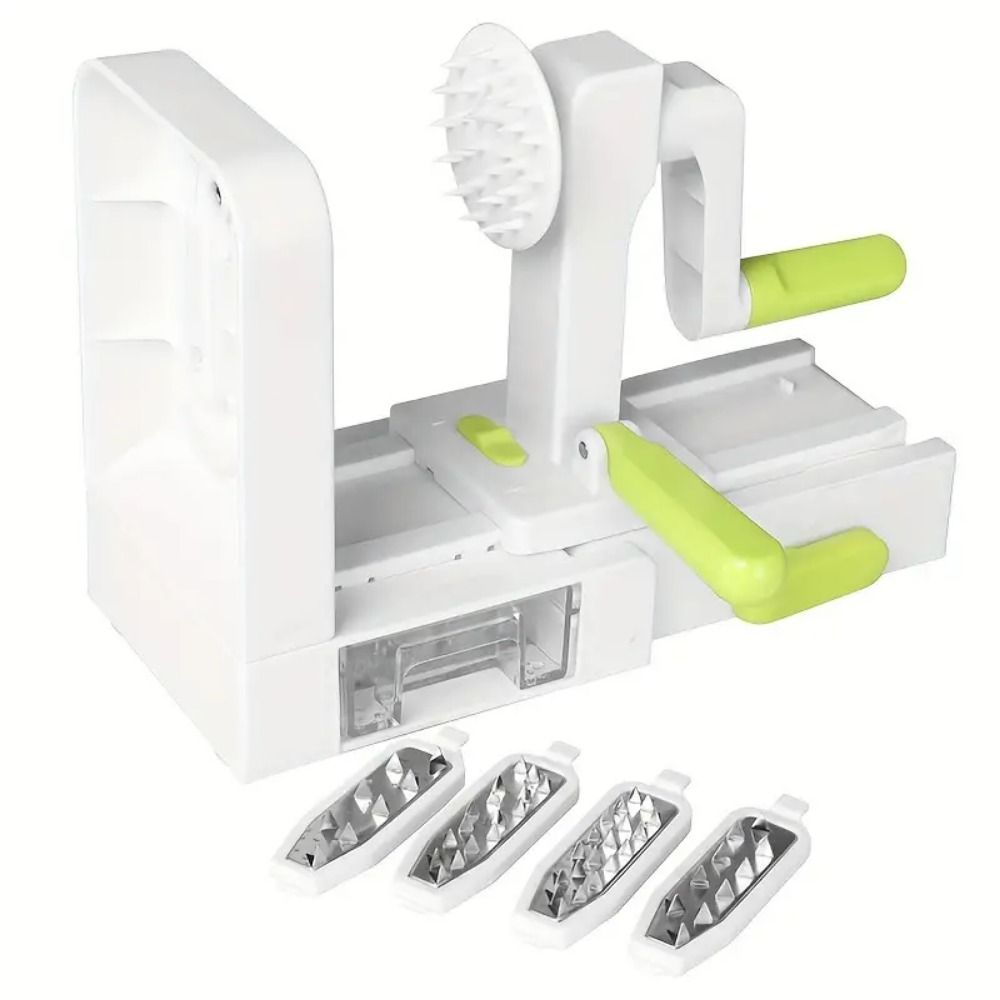 4枚刃野菜スパイラライザー多機能手動ハンドクランクグレーター - Spiralizer Vegetable Noodle のレビューと価格