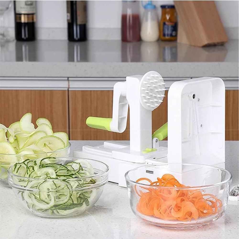 4枚刃野菜スパイラライザー多機能手動ハンドクランクグレーター - Spiralizer Vegetable Noodle のレビューと価格