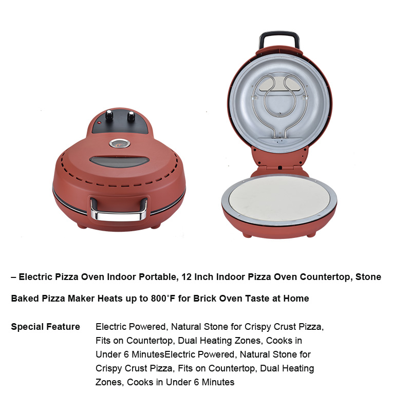 電気ピザオーブン 室内用 ポータブル 12インチ 室内ピザオ - Pizza Stone Baking のレビューと価格