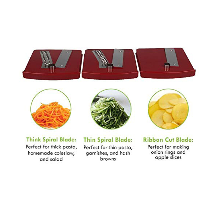 野菜スパイラル三枚刃スライサーグラインダーファインヌードルパ - Spiralizer Vegetable Noodle のレビューと価格
