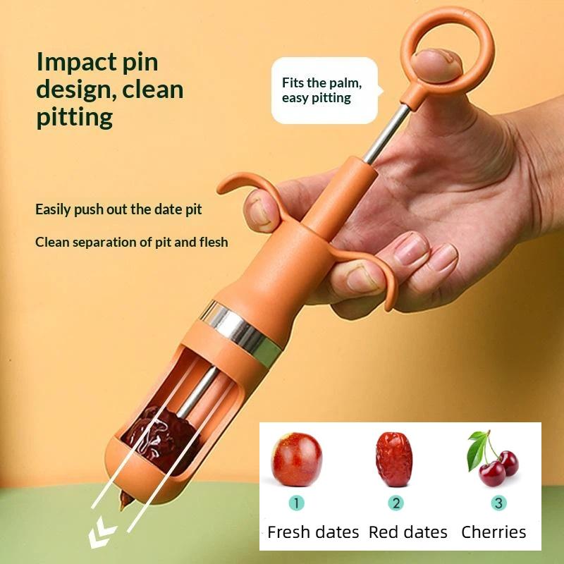 1秒で使えるチェリーピッター、ステンレス製の赤いナツメの種抜 - Kitchen Gadgets Usa のレビューと価格