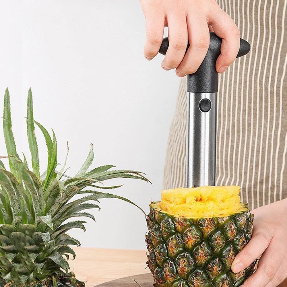 スポットステンレス鋼パイナップルピーラーパイナップルコアラー - Kitchen Gadgets Hacks のレビューと価格