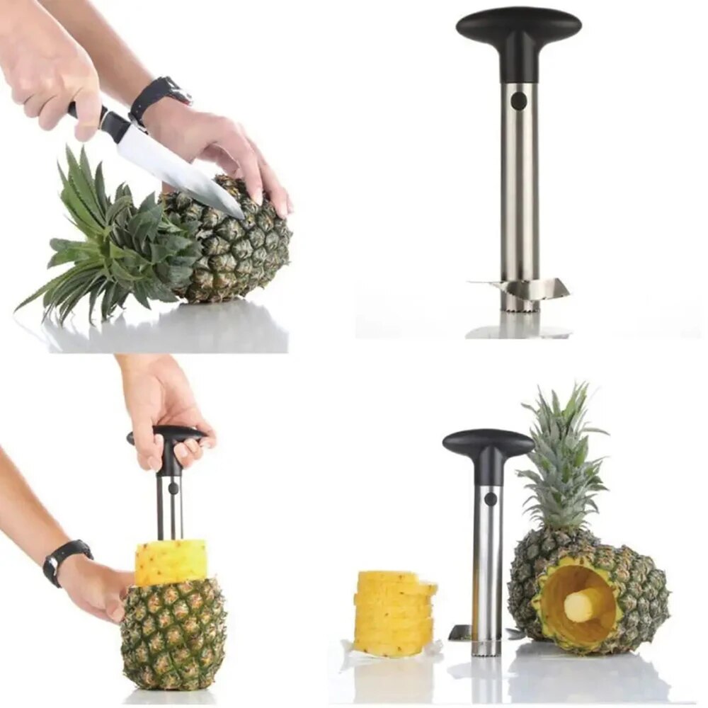 スポットステンレス鋼パイナップルピーラーパイナップルコアラー - Kitchen Gadgets Hacks のレビューと価格