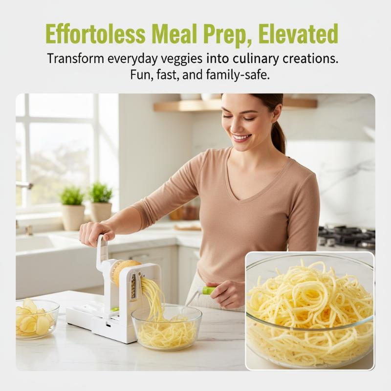 ステンレス製ポテトヌードルメーカー 4-in-1 野菜スパイ - Spiralizer Vegetable Noodle のレビューと価格
