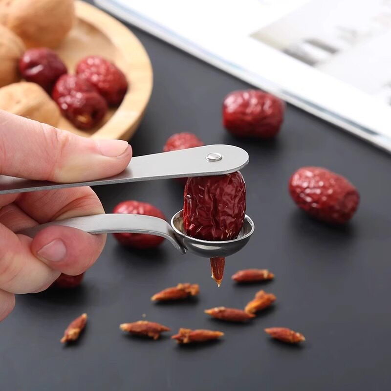 ステンレス製ナツメ種抜き器、手動デーツ種抜き器、携帯用チェリ - Kitchen Gadgets Usa のレビューと価格