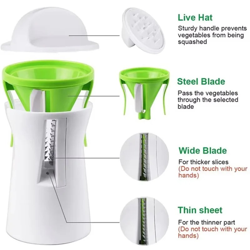 多機能3in1スパイラライザー野菜スライサーカッター、ニンジ - Spiralizer Vegetable Noodle のレビューと価格