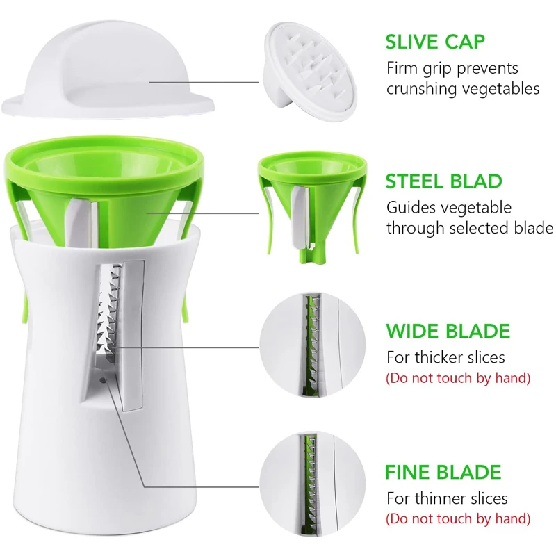 ポータブルで頑丈な野菜の電化製品,スパイラルカッター,オゾン - Spiralizer Vegetable Noodle のレビューと価格